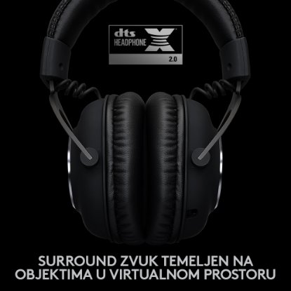 Slušalice LOGITECH Gaming G PRO X, 7.1, bežične, crne