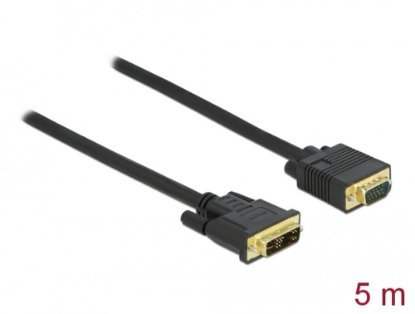 Kabel DELOCK, DVI 12+5 (M) na VGA (M), 5m