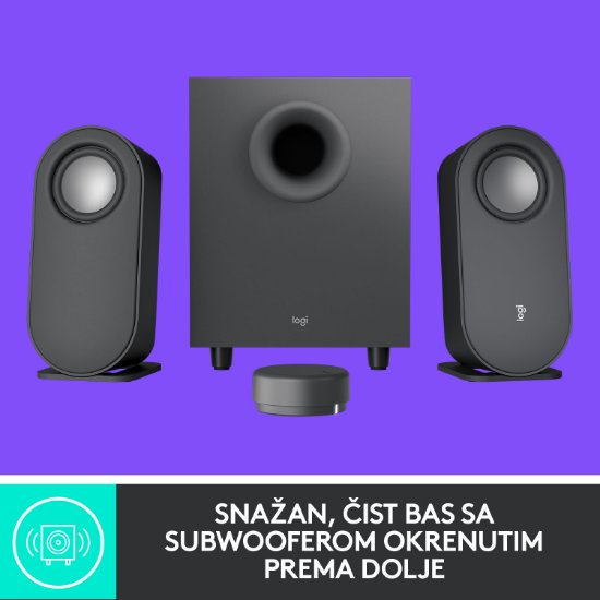 Zvučnici LOGITECH Z407 2.1, BT, crni
