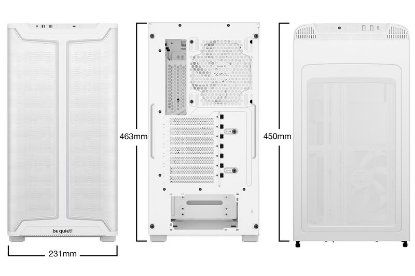 Kućište BE QUIET Pure Base 501DX, ATX, prozor, bijelo, bez napajanja