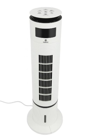 Ventilator HANQUE, samostojeći, s maglicom, 55 W, 4 l, daljinski upravljač, bijeli