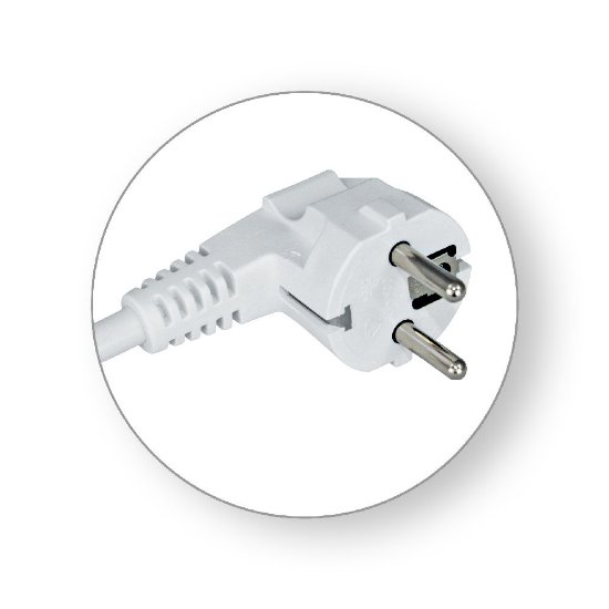 Naponski kabel COMMEL H05VV-F 3G2,5, 1,5m, bijeli