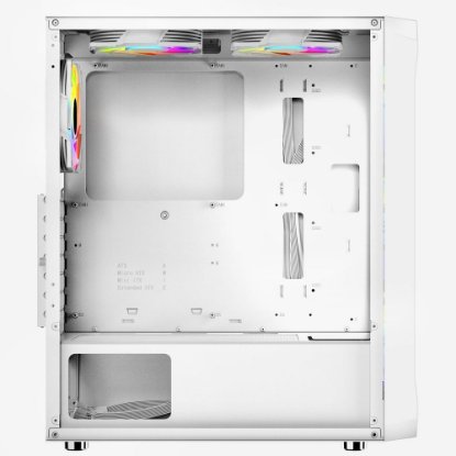 Kućište BIT FORCE SWAN ARGB-4, MIDI, ATX, RGB, bijelo, window, bez napajanja
