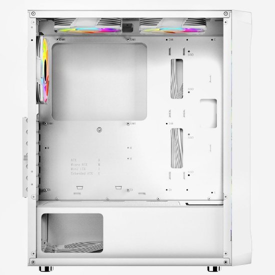 Kućište BIT FORCE SWAN ARGB-4, MIDI, ATX, RGB, bijelo, window, bez napajanja