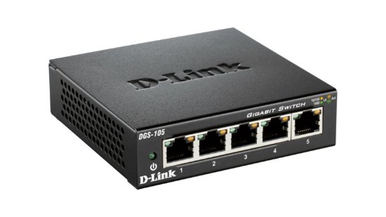 Switch D-LINK DGS-105, Gigabit Switch, 10/100/1000 Mbps, metalno kućište, 5-port