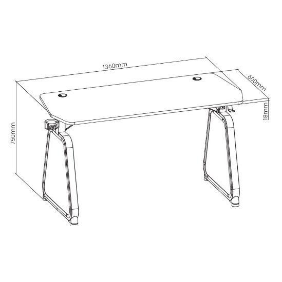 Gaming stol WHITE SHARK Medusa, crni