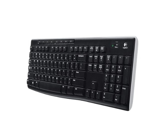 Tipkovnica LOGITECH K270, bežična, crna, Unifying receiver USB