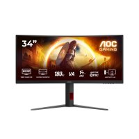 Gaming monitor 34" AOC CU34G4, UWQHD, VA, 180Hz, 1ms, 300cd/m2, FreeSync, zakrivljeni, crni