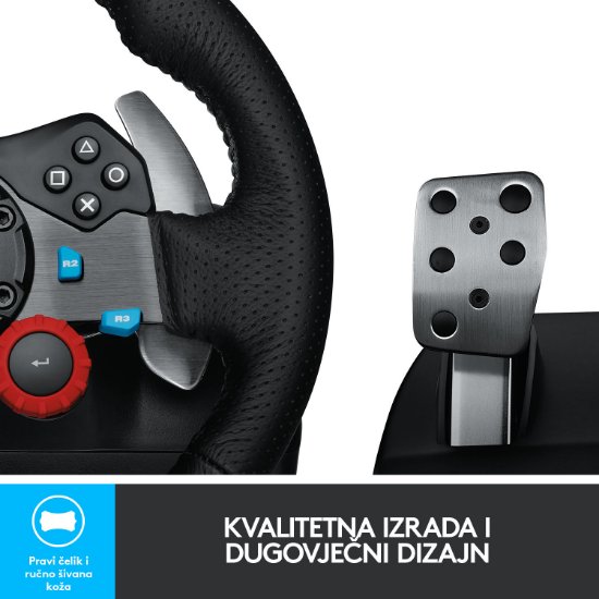 Volan LOGITECH G29 Driving Force Racing Wheel, Gaming, PC/PS3/PS4/PS5, USB