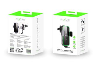 Auto punjač RIXUS RXWC36, bežični, crni