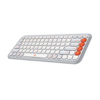 Tipkovnica LOGITECH POP Icon Keys, bežična, US Layout, BT, bijelo-narančasta