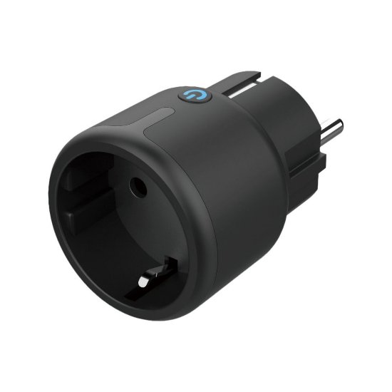 Bežična pametna utičnica DELTACO SH-P01M-B, 10A, LED indikator, timer, WiFi, crna