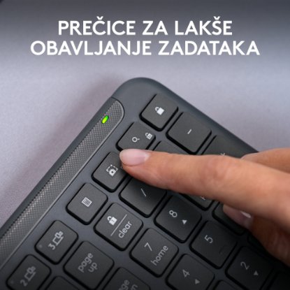 Tipkovnica LOGITECH K950 Signature Slim, bežična, Bolt Receiver USB, crna