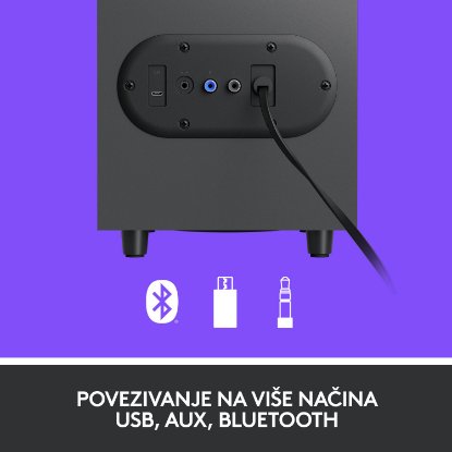 Zvučnici LOGITECH Z407 2.1, BT, crni