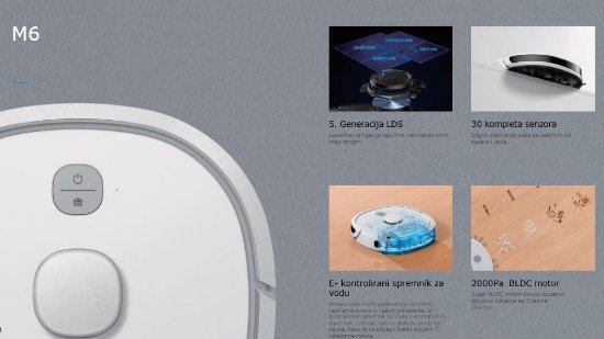 Robotski usisavač MIDEA M6, bijeli