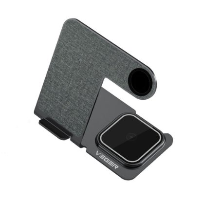 Kućni punjač VEGER Y9, 3u1, bežični, sivi