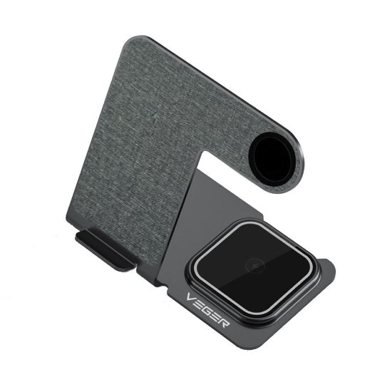 Kućni punjač VEGER Y9, 3u1, bežični, sivi