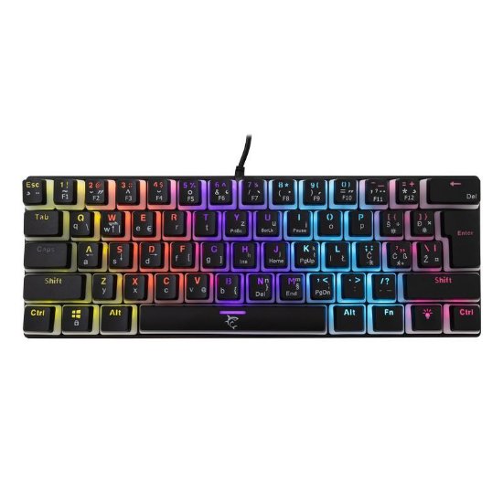 Tipkovnica WHITE SHARK GK-2202 Ashiko, RGB, plavi switch, mehanička, UK/HR, crna, USB