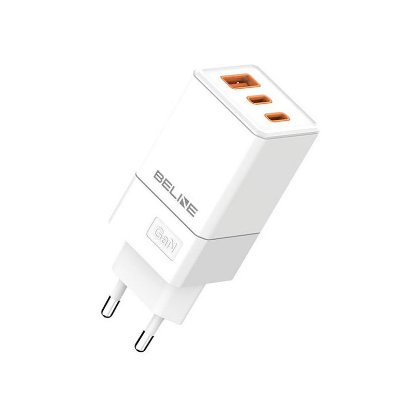 Kućni punjač BELINE BLN3CW65 GaN, 65W, PD3.0/QC3.0, 2xUSB-C + USB-A, bijeli