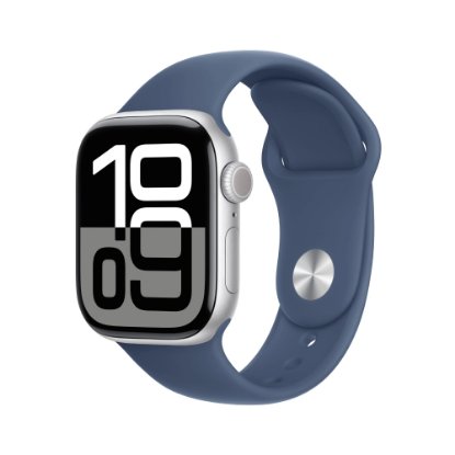 Pametni sat APPLE Watch S10 GPS, 42mm Silver Alu Case with Denim Sport Band - M/L