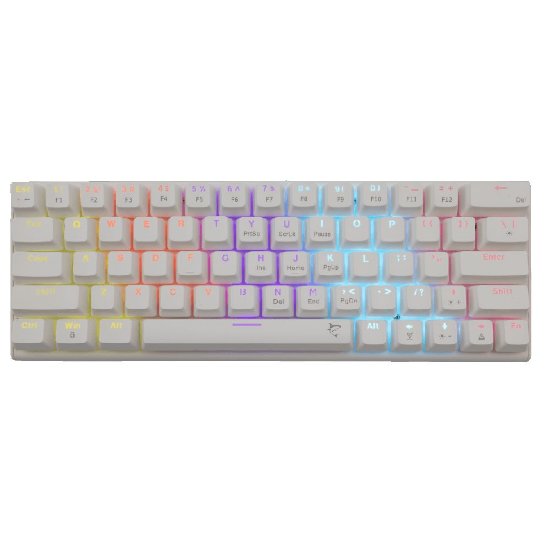Tipkovnica WHITE SHARK GK-002212V2 Wakizashi-2, RGB, crveni switch, mehanička, UK/HR, bijela