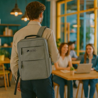 Ruksak za laptop OCTIO Essentials MultiPack, 15.6", sivi