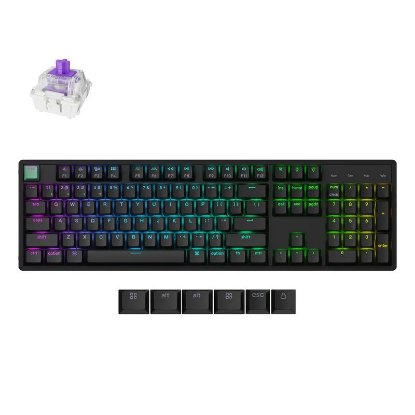 Tipkovnica KEYCHRON K10 HE Standard Edition, RGB, Gateron 2.0 magnetic switch, US Layout, bežična, crna