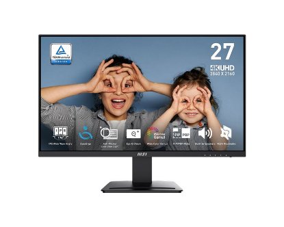 Monitor 27" MSI PRO MP273U, 4K UHD, IPS, 60Hz, 4ms, 300cd/m2, crni