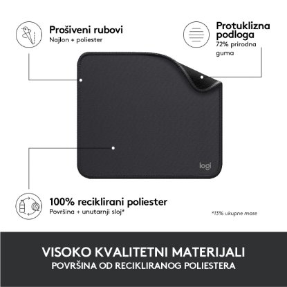 Podloga za miš, LOGITECH Studio, soft, crna