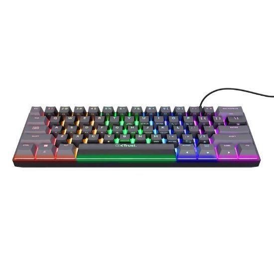 Tipkovnica TRUST GXT 867 Acira, Gaming, TKL, mehanička, USB, US layout, crna