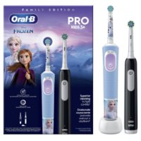 Električna četkica za zube ORAL-B Family Edition Pro Series 1 Black + Pro kids 3 , frozen, crna
