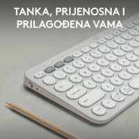 Tipkovnica LOGITECH Pebble Keys 2 K380S, BT, kompaktna, bijela