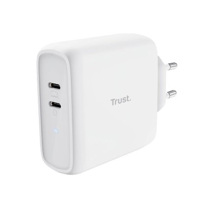 Kućni punjač TRUST Maxo, 2xUSB-C, 65W, bijeli