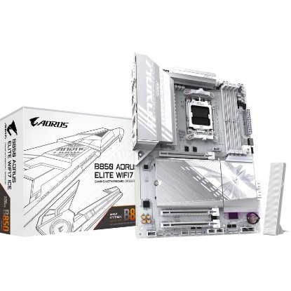 Matična ploča GIGABYTE B850 A Elite WIFI Ice, AMD B850, DDR5, ATX, s. AM5, bijela