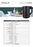 Kuhalo za vodu TESLA KT301BX, 2200 W, 1,5 l, crno