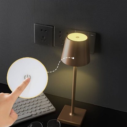 LED lampa Modern Nordic LED Touch, baterija, plava