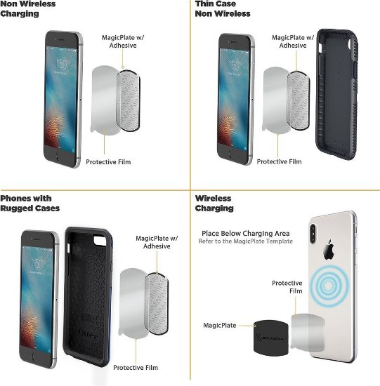 Držač za smartphone SCOSCHE MagicMount Pro univerzalni magnetni nosač za pametni telefon, ploča