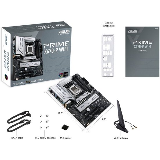 Matična ploča ASUS Prime X670-P WiFi, AMD X670, DDR5, ATX, s. AM5