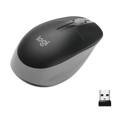 Miš LOGITECH M190, optički, bežični, 1000dpi, crno-sivi