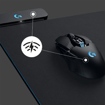 Podloga za miš LOGITECH G PowerPlay 2, Gaming, sa bežičnim punjačem, platnena, crna