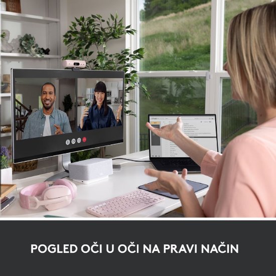 Web kamera LOGITECH Brio 500, roza