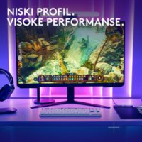 Tipkovnica LOGITECH Gaming G515 Lightspeed TKL, Tactile switch, RGB, mehanička, bežična, US Layout, USB, bijela