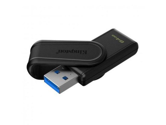 Memorija USB 3.2 FLASH DRIVE, 64GB, KINGSTON DataTraveler Exodia S DTXS/64GB, crna