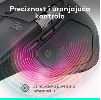 Miš LOGITECH MX Master 4, optički, bežični, BT, crni