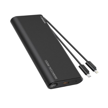 Mobilni USB punjač VEGER TC130, 25000 mAh, crni