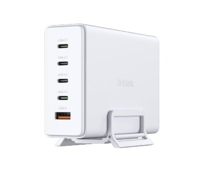 Kućni punjač D-LINK DCF-241, 240W, 4x USB-C PD 3.1, 1xUSB-A, bijeli