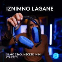 Slušalice LOGITECH Gaming G535 Lightspeed, bežične, crno-plave