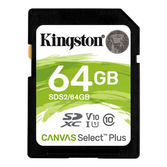 Memorijska kartica KINGSTON Canvas Select Plus SDS2/64GB, SDXC 64GB, Class 10 UHS-I