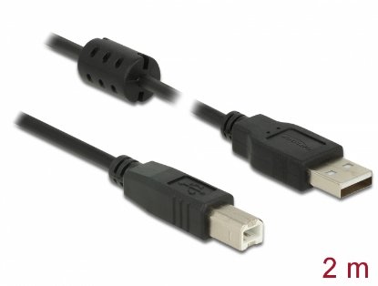 Kabel DELOCK, USB 2.0, USB-A (M) na USB-B (M), 2m (za printer)