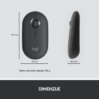Tipkovnica + miš LOGITECH MK470 Slim Wireless, bežična, crna